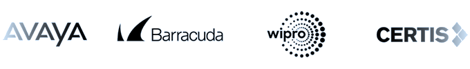 Logos of Chewy, Dolby, Expedia Group, Everlaw, Jacobs, Wipro, Avaya, Barracuda, Certis, Teradata, and Fabletics.