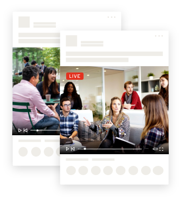 Young professional LinkedIn members enjoying a lively conversation in an office