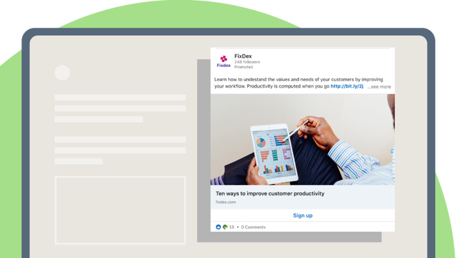 example of a Lean Gen Form ad