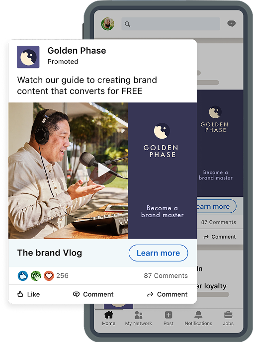 example of Sponsored Content UI on a mobile device