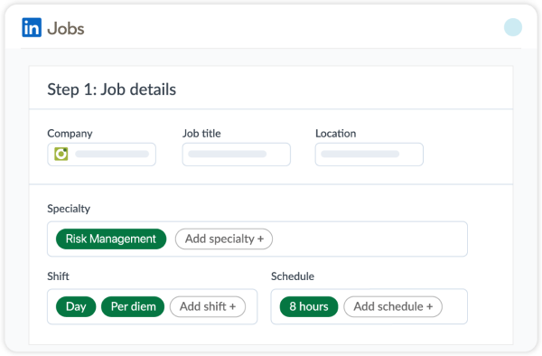 Illustrated UI of Job details.