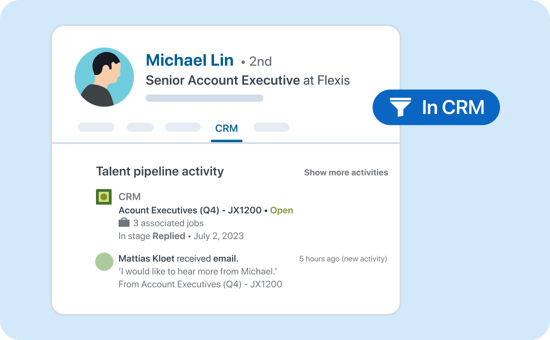 UI illustration of CRM