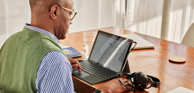 professional working on a laptop