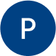 Icon of the letter 'P'.