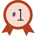 icon of a #1 award ribbon