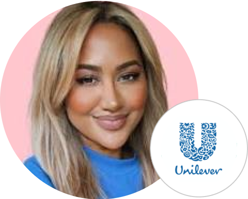 Profile photo of Keeran Gunnoo with the logo of Unilever on the side.