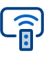 An icon of a television screen and wireless remote controller.