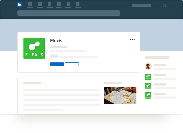 An illustration of a company's LinkedIn page.