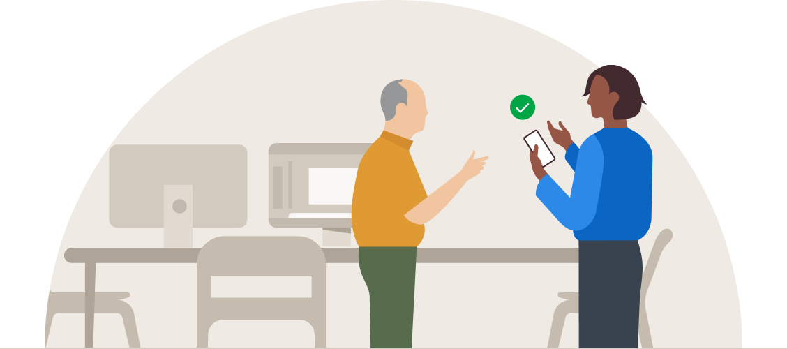 UI illustration representing  bolstering trust