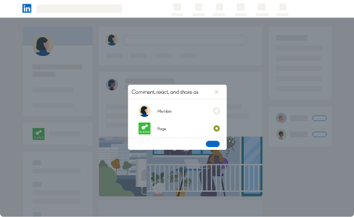 Image depicting UI for responding as your Page
